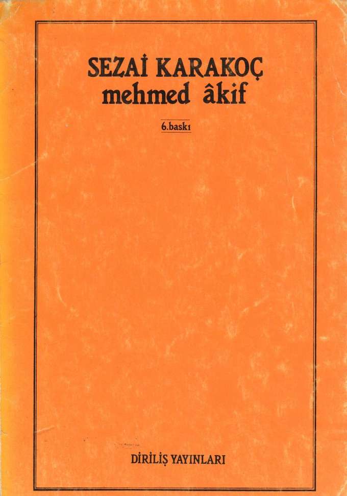 Mehmet Akif kapağı