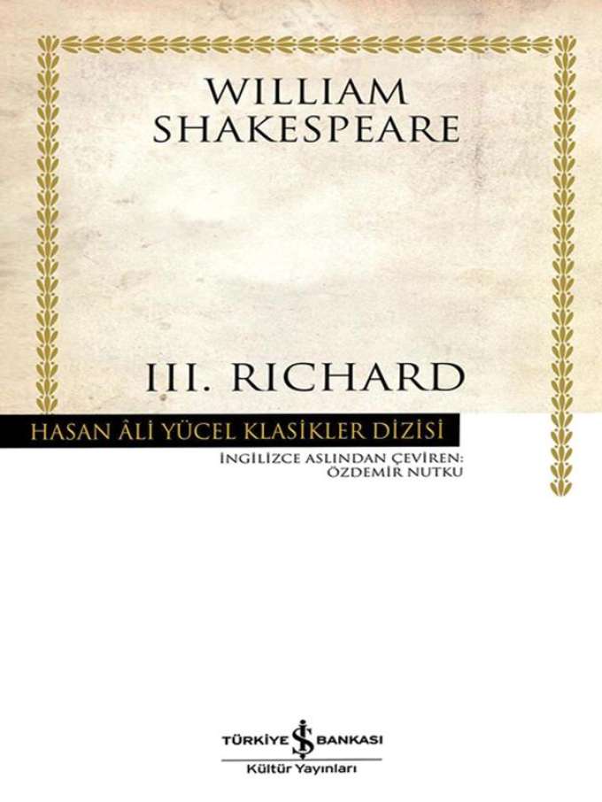 III. Richard kapağı